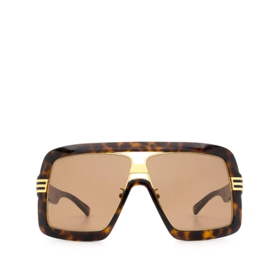 Gucci Aviator Tortoiseshell-acetate Sunglasses In Brown