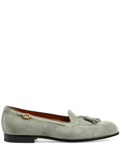 Gucci Men's Loafer With Tassel In Grey