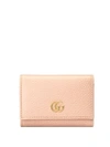 Gucci Gg Marmont Medium Wallet In Light Pink Leather
