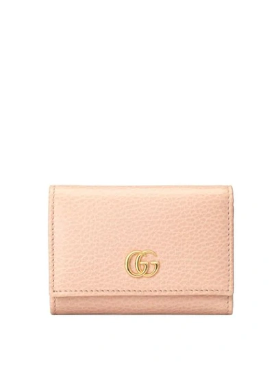 Gucci Gg Marmont Medium Wallet In Light Pink Leather