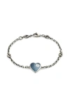 Gucci Extra Small Interlocking-g Blue Heart Bracelet In Undefined