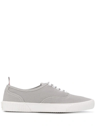 Thom Browne Heritage Canvas Sneakers In Grey