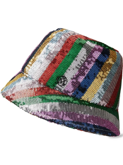 Maison Michel Souna Sequin-embellished Bucket Hat In Multi