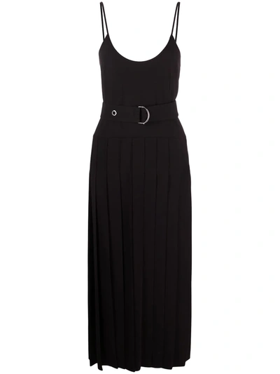 Chloé Pleated Skirt Sleeveless Dress In Black