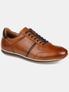 Thomas & Vine Fenway Wide Width Low Top Sneaker In Cognac