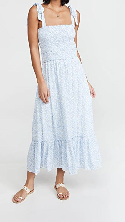 Lost + Wander Endless Summer Maxi Dress In Sky Blue/white