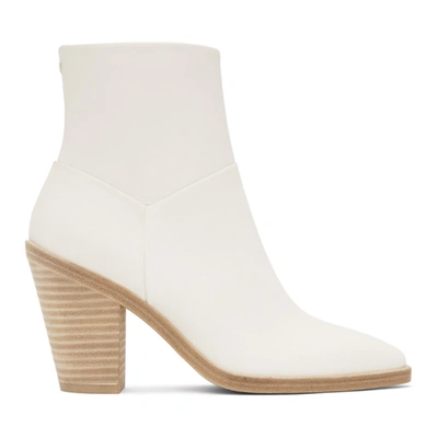 Rag & Bone Axel Square-toe Leather Ankle Boots In Antqwht