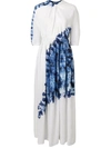Proenza Schouler Tie-dye Linen-blend Maxi Dress In Blue Multi