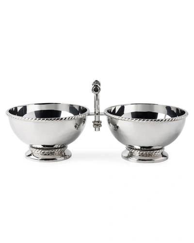 Juliska Graham Small Double Cocktail Bowl In Silver Met