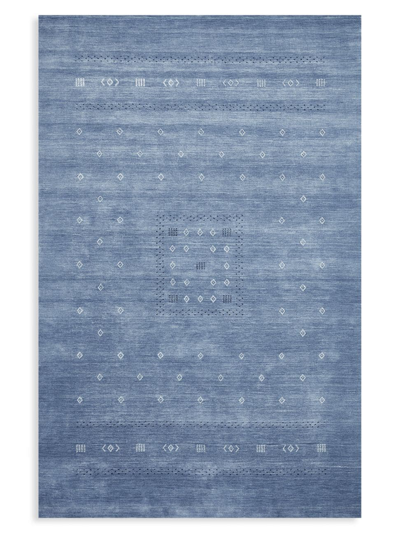 Solo Rugs Simi Hand-made Wool Rug In Sapphire