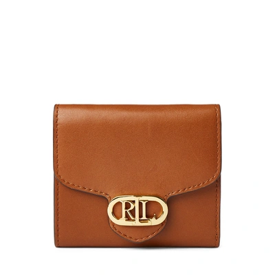 Lauren Ralph Lauren Leather Compact Wallet In Lauren Tan