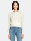 Naadam Cropped Crewneck Sweater In White