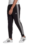 Adidas Originals Men's Adidas Essentials French Terry Tapered-cuff 3-stripes Pants In Black
