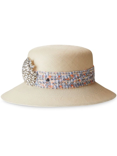 Maison Michel New Kendall Sun Hat In Neutrals