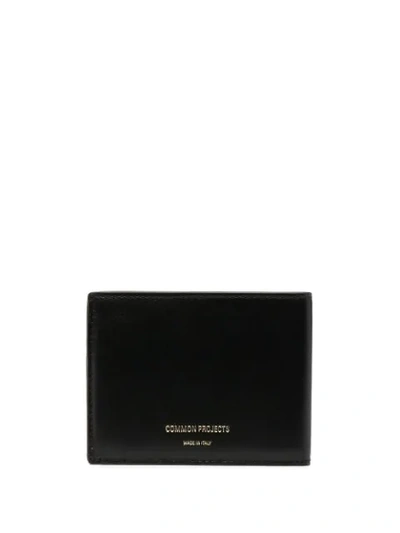 Common Projects Logo Stamp Billfold Wallet In Black