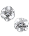 Kate Spade New York Crystal Flower Stud Earrings In Silver
