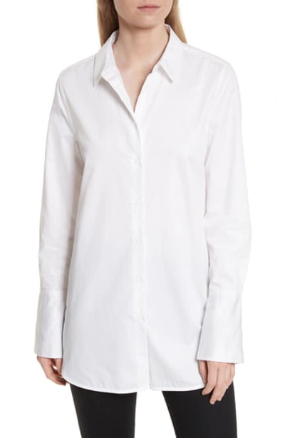 Equipment Arlette Button-front Cotton Shirt In Bright White