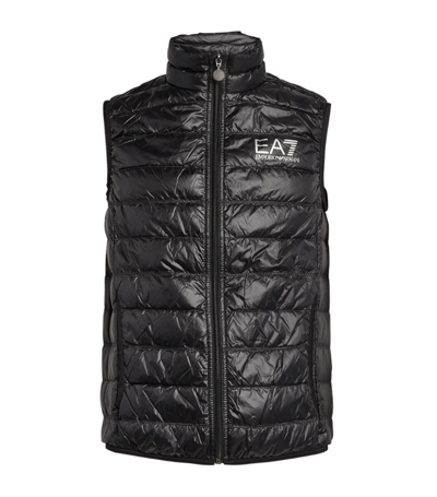 Ea7 Core Identity Packable Nylon Down Vest In Black