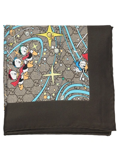 Gucci X Disney Donald Duck Gg Carré Scarf In Multi ModeSens