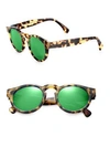 Illesteva Women's Leonard Mirrored Round Sunglasses, 48mm In Tortoise/green Mirror