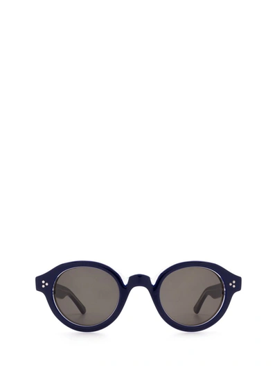Lesca La Corbs Round Frame Sunglasses In Blue