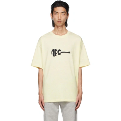 Apc Mael China Guitar Logo T-shirt Yellow In Daa Yellow