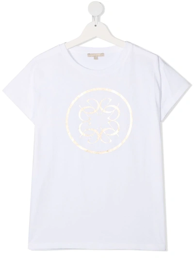Elie Saab Junior Teen Logo-print Cotton T-shirt In White