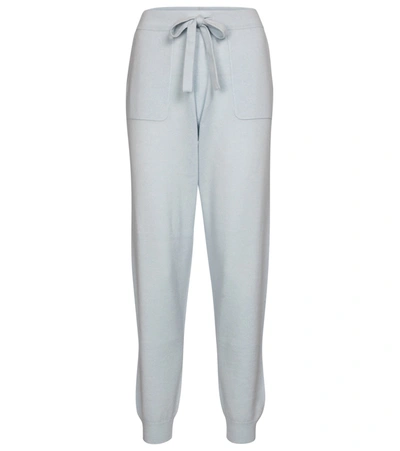 Jardin Des Orangers Wool And Cashmere Trackpants In Blue