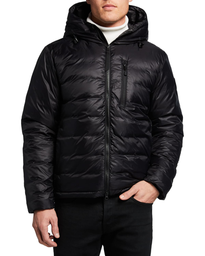 Canada Goose Lodge Hooded Puffer Jacket Fusion Fit In Black