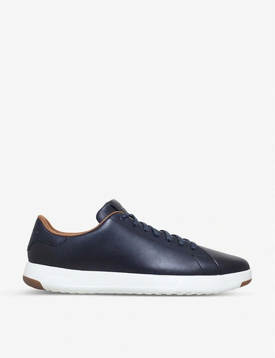 Cole Haan Mens Navy Grandpro Leather Tennis Trainers 6