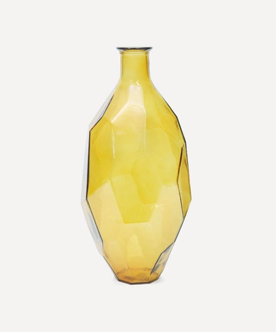 San Miguel Recycled Glass Yellow Origami Vase 59cm