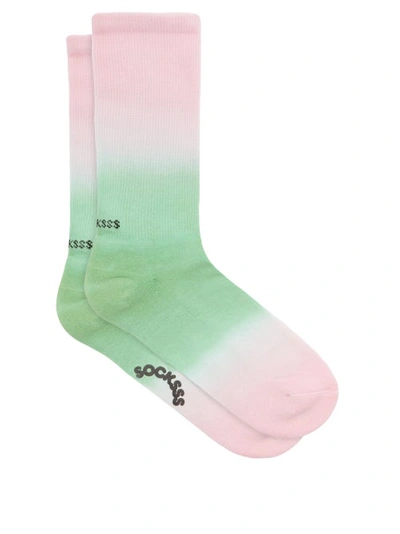 Socksss Big Sur Dip-dyed Organic Cotton-blend Socks In Multi-colour