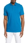 Ted Baker Infuse Slim Fit Polo In Teal-blue
