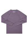 Rhone Crew Neck Long Sleeve T-shirt In Vintage Violet Heather