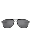 Oakley Gauge 8 62mm Oversize Prizm™ Polarized Pilot Sunglasses In Matte Black/ Prizm Black