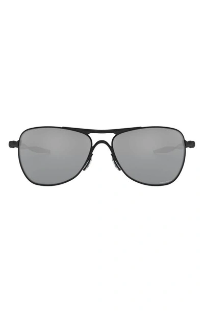 Oakley Crosshair 61mm Prizm™ Polarized Pilot Sunglasses In Matte Black/ Prizm Black