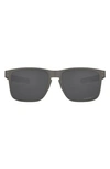 Oakley Holbrook 55mm Prizm™ Polarized Square Sunglasses In Matte Gunmetal/ Prizm Black
