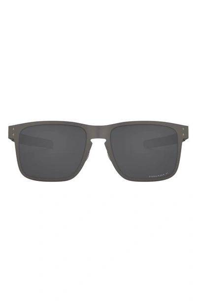 Oakley Holbrook 55mm Prizm™ Polarized Square Sunglasses In Matte Gunmetal/ Prizm Black