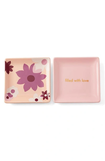 Kate Spade Sweet Talk Set Of 2 Trinket Trays In Filled With Love