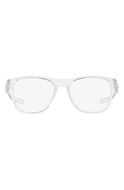 Oakley 52mm Round Optical Glasses In Polished Clear