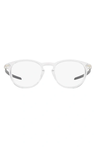 Oakley 50mm Round Optical Glasses In Polished Clear