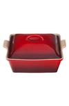 Le Creuset 2.5qt Heritage Covered Square Casserole With $12 Credit In Nocolor