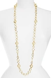 Karine Sultan Long Imitation Pearl Necklace In Gold