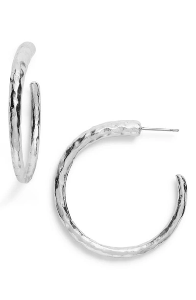 Karine Sultan Hoop Earrings In Silver