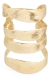 Karine Sultan Four Row Cuff In Gold