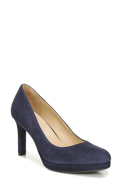 Naturalizer Teresa Platform Pump In Inky Navy Suede