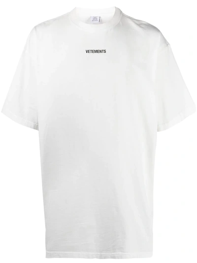 Vetements Logo-print Oversized T-shirt In White