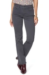 Nydj Marilyn Straight Leg Stretch Jeans In Vintage Pewter