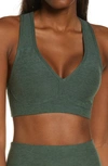 Beyond Yoga Lift Your Spirits Sports Bra In Green Ivy