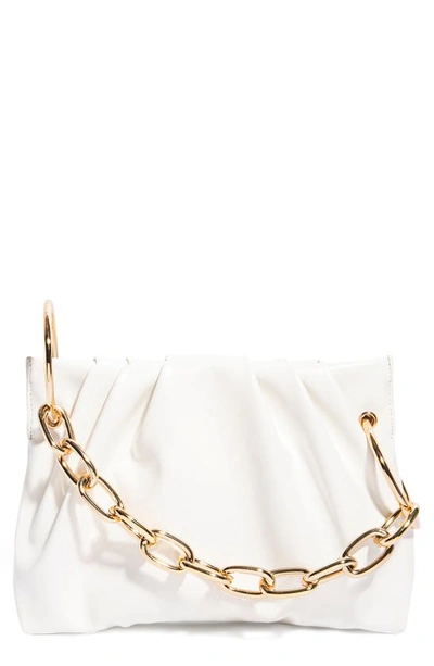 House Of Want Chill Vegan Leather Frame Clutch In White